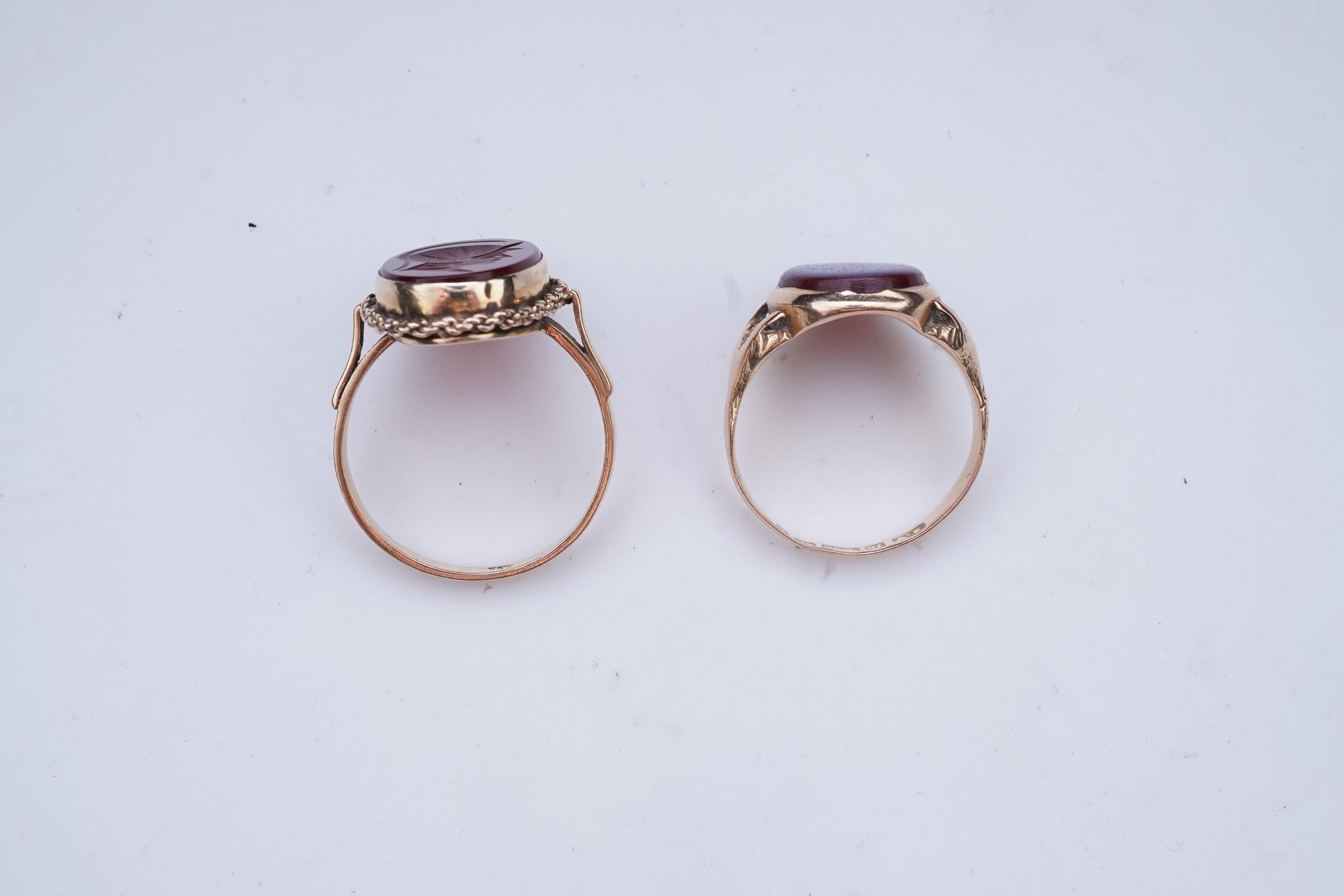 Two hardstone rings